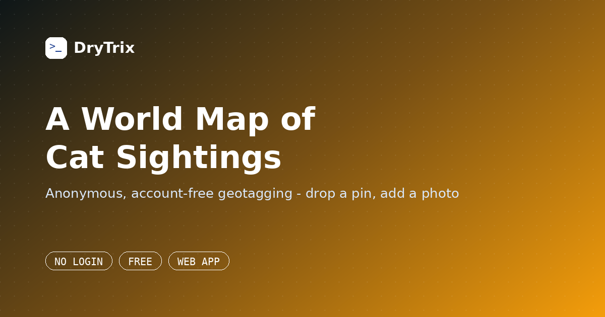 CatMap - a world map of cat sightings
